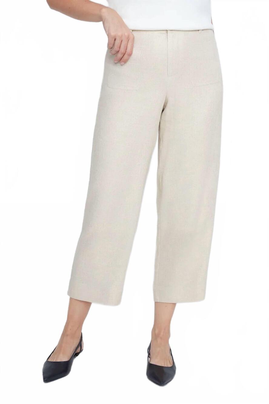 NEW RENUAR woven crop pant in gold